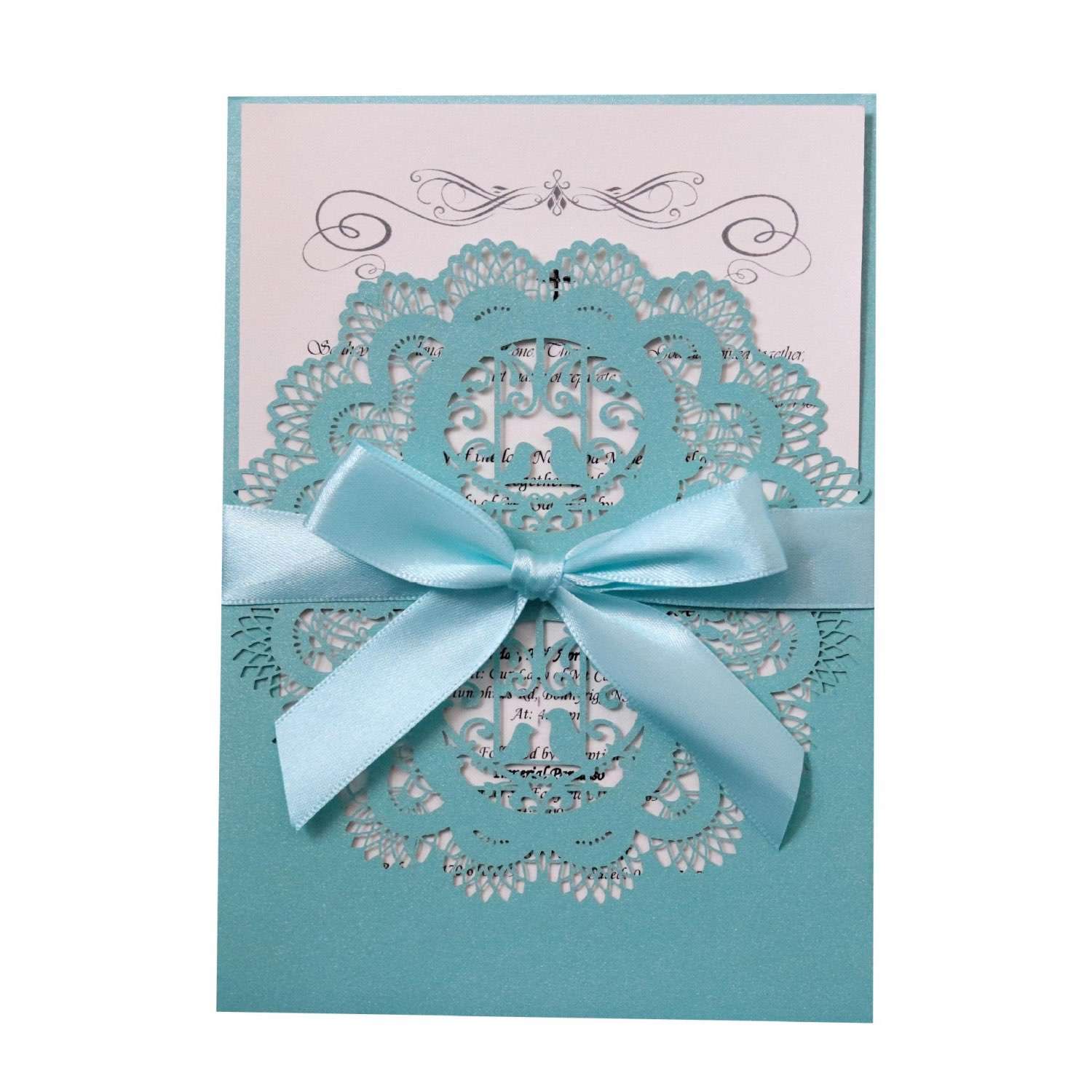 Wedding Invitation Rectangle Marriage Card Design Laser Cut Lace Invitation Custom